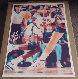 CHARLES OAKLEY VINTAGE NEW YORK KNICKS NBA BASKETBALL 8.5x11 GLOSSY WALL POSTER